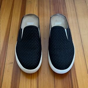 Johnston & Murphy Black Woven Slip-On Slides Sneakers